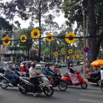Sonnenblumenstrasse in Ho Chi Minh City, Vietnam