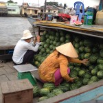 Fischerboot Floating Marketing im Mekong Delta, Vietnam
