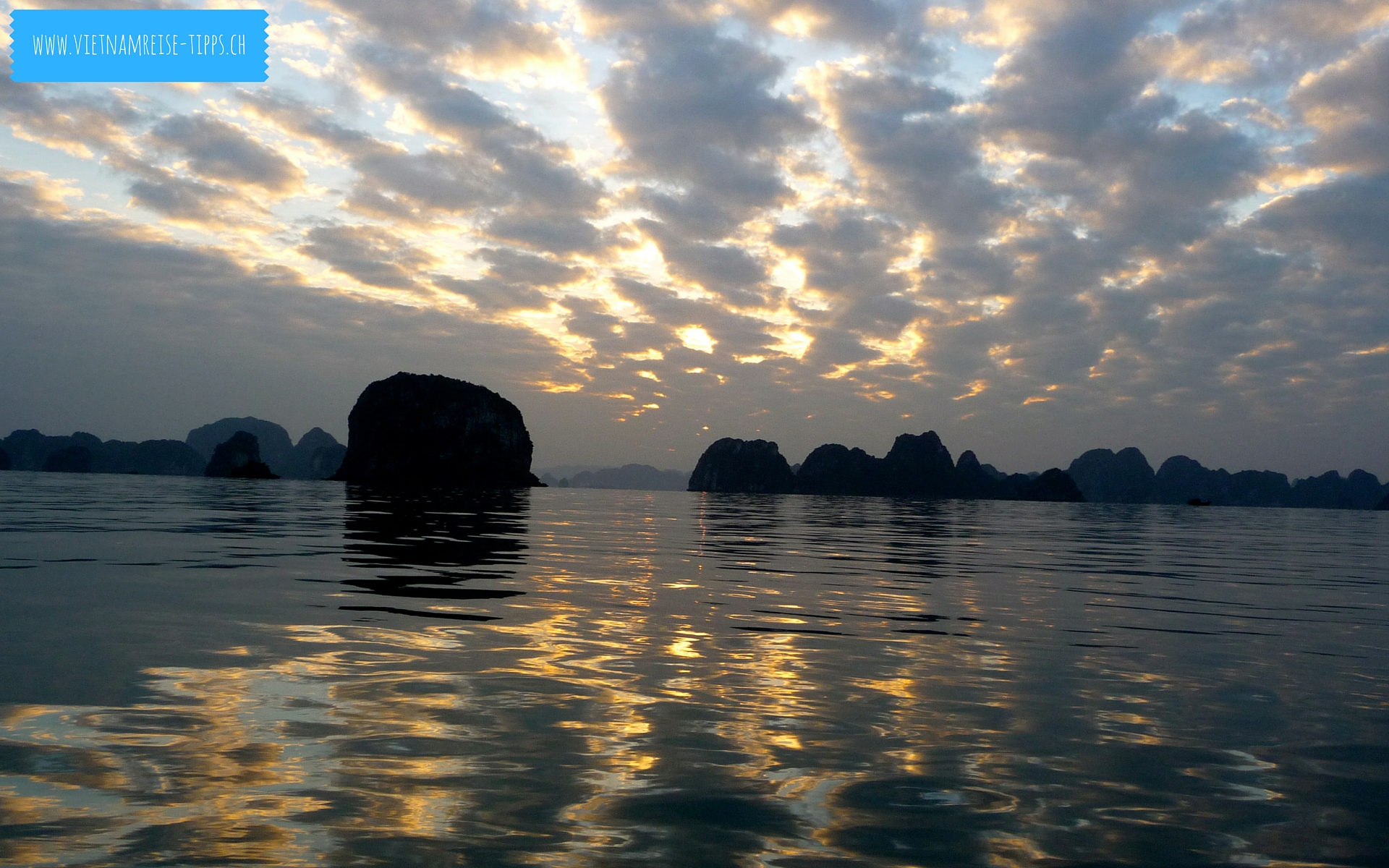 Vietname Wallpaper Halongbucht Sonnenuntergang 1920×1200 pixel