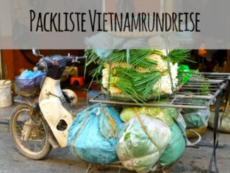 Packliste Vietnamrundreise Moped mit sehr viel Gepäck