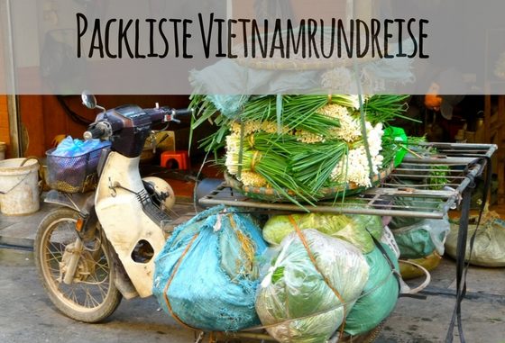 Packliste Vietnamrundreise Moped mit sehr viel Gepäck